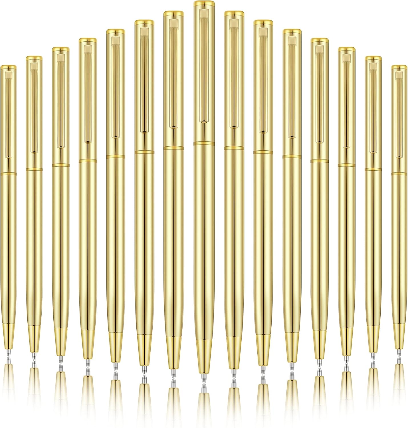 Wedding Supply In Bulk - Zonon 15 stuks gouden metalen slanke
